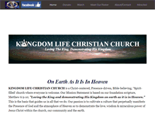 Tablet Screenshot of kingdomlifechristianchurch.org